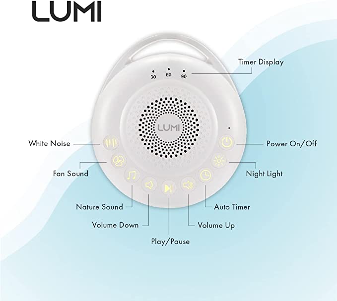 White Noise Machine, White Noise Machine, With 16 Natural Sounds, Memory  Function, Adjustable Timer, Portable, Relaxation, Relaxation, Office Travel