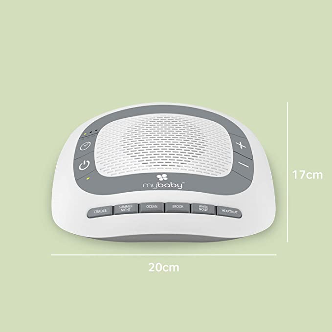 MyBaby SoundSpa Portable Baby Sound Machine, Baby Soother, Baby Sleep Aid Lullably Sounds, White Noise Machine, Auto-Off Timer
