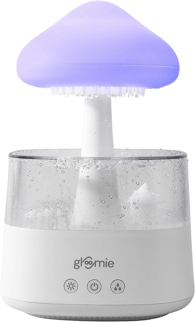 Gloomie Raining Cloud Humidifier, Diffuser & Colour Changing Night Light with Calming Rain Drop Sounds