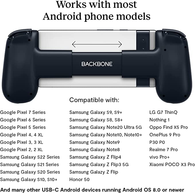 BACKBONE One Mobile Gaming Controller for Android - Turn Your phone into a Gaming Console - Play Xbox, Steam, COD Mobile, Diablo Immortal, Minecraft & More