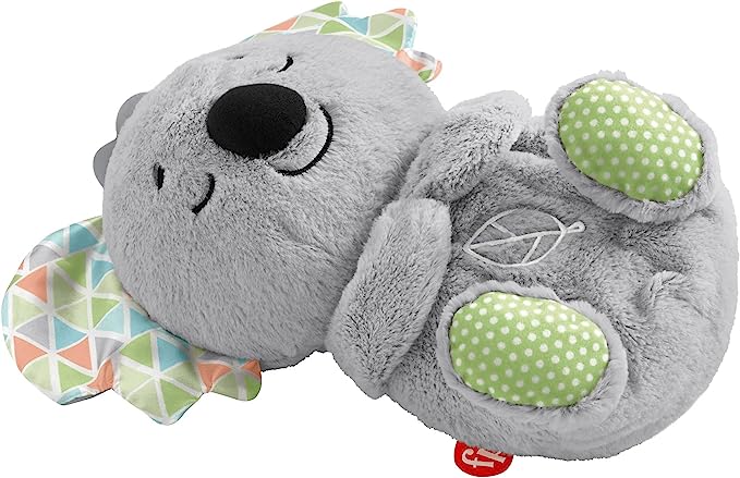 Fisher-Price Soothe ‘n Snuggle Koala, plush sound machine baby toy with realistic breathing motion, HBP87