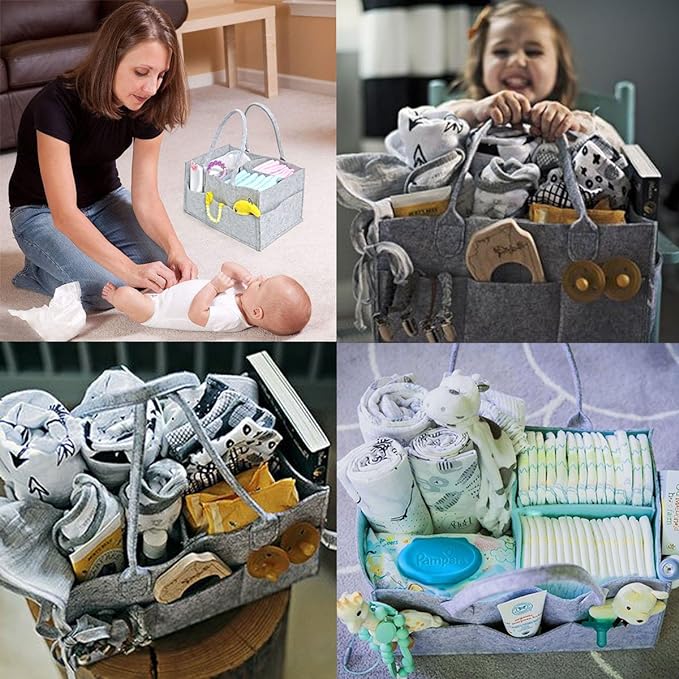 YiCoo Baby Nappy Caddy Organiser, Portable Storage Basket