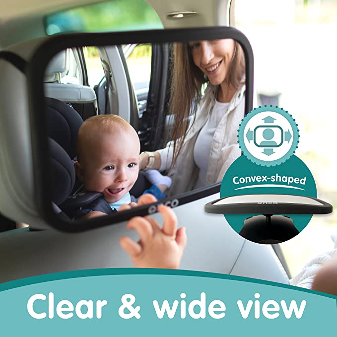 Onco Baby Car Mirror - Newborn Essentials - 100% Shatterproof Rear View  Mirror for Your Backseat - Baby Essentials for Newborn - Drive Safe and  Monitor Your Child - Winner of MadeForMums Awards – New Dad Essentials